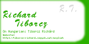 richard tiborcz business card